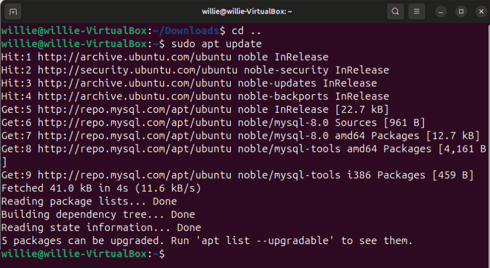 Terminal Way Sudo Apt Update